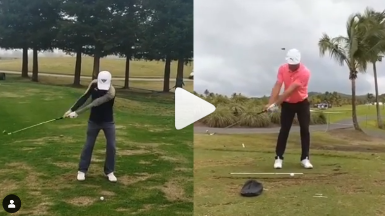 WATCH: Kid swings just like DeChambeau!